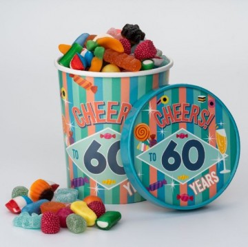 Candybucket 60jaarsfeer