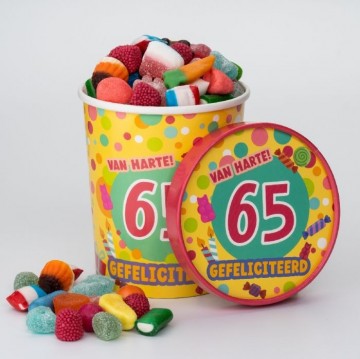 Candybucket 65jaarsfeer
