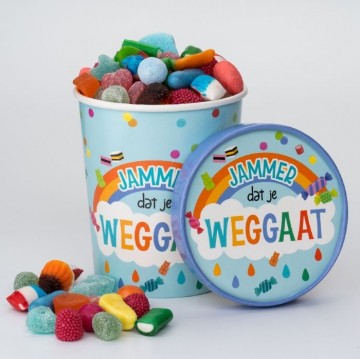 Candybucket jammerdatjeweggaatsfeer 1