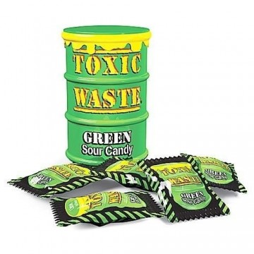 Toxic waste green sour candy drum 42 gram 0
