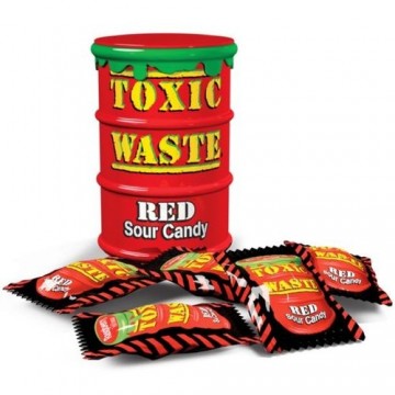 Toxic waste red sour candy drum 42 gram