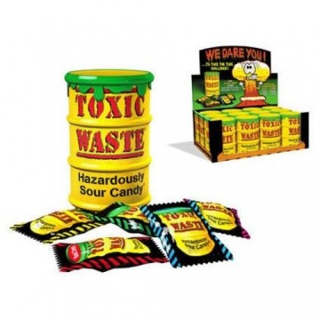 Toxic waste sour candy drum 42 gram 12 stuks